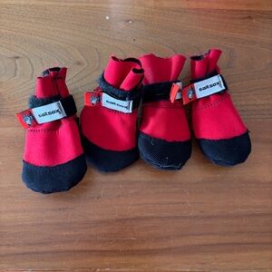 Red and Black Dog Booties